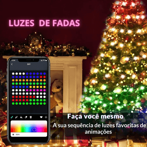 Luzes de natal vibrantes,escolha a sua sequência de cores favoritas e ilumine sua casa.